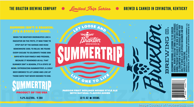 Braxton Brewing Updating Summertrip & Buzz Cans