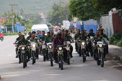 Menhan RI Berikan 25 Unit Motor Untuk Babinsa Pegunungan Papua Kodim 1702/JWY