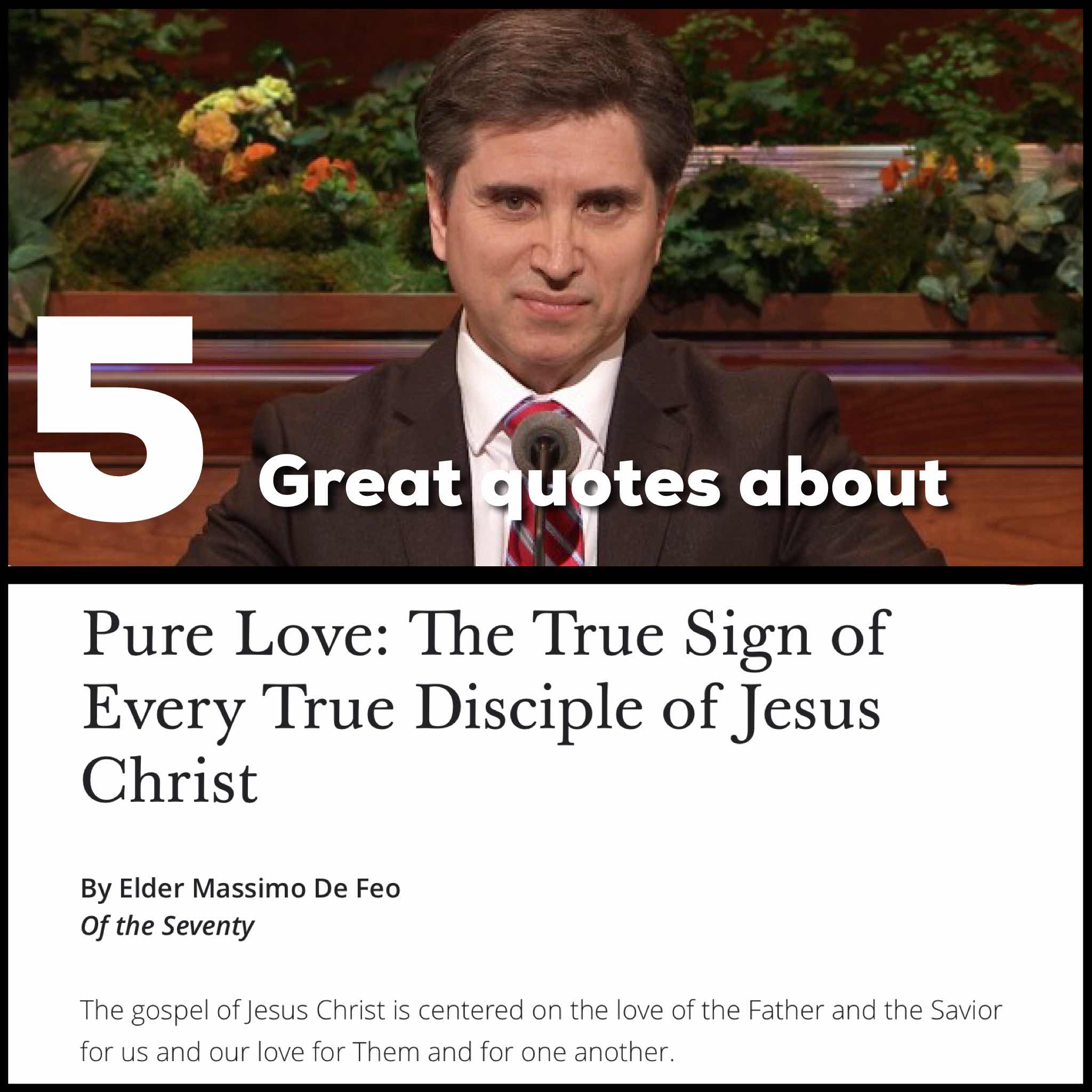 Alexa: 5 great quotes about Pure Love: The True Sign of Every True Disciple of Jesus Christ by Elder Massimo De Feo