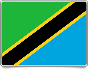 Tanzanian framed flag icons with box shadow