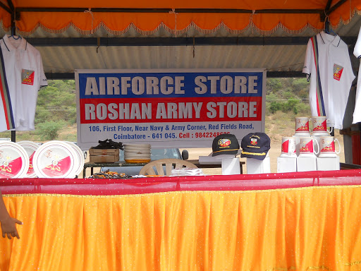 Roshan Army Store, No 106, Army & Navy Corner, Red Fields Road, Puliakulam, Coimbatore, Tamil Nadu 641045, India, Army_and_Navy_Surplus_Shop, state TN