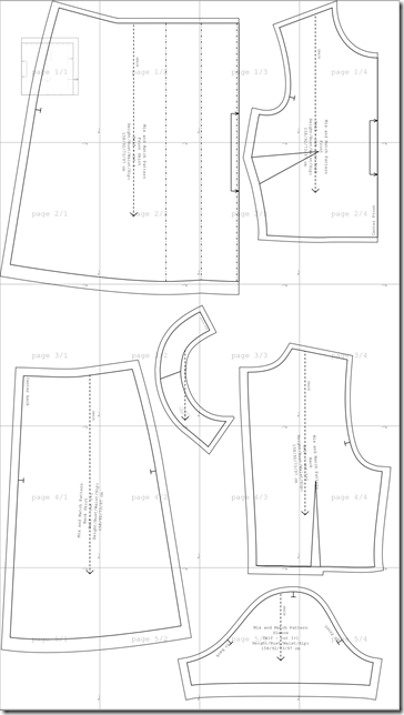 The Little Sewist: Notched Peter Pan collar center pleat dress pattern