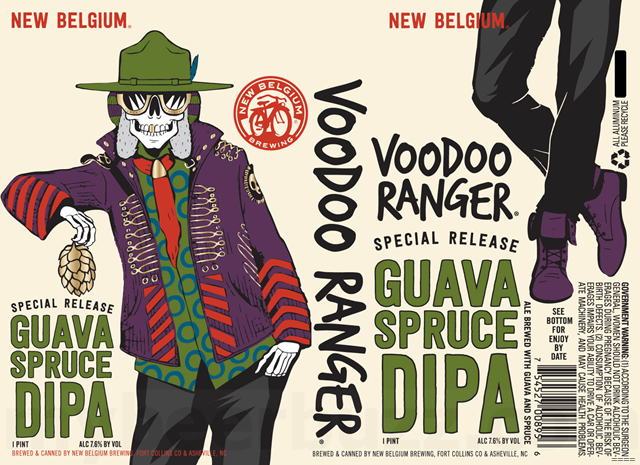 New Belgium Adding Voodoo Ranger Guava Spruce DIPA 16oz Cans