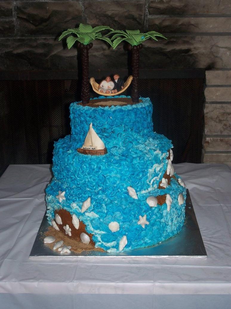 Beach Wedding Cake by