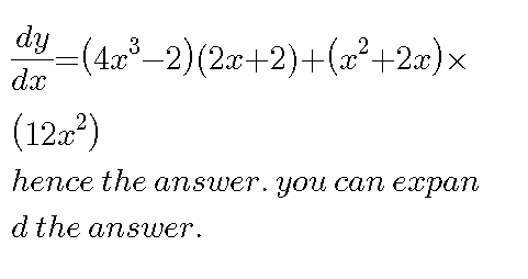 Formula product rule Product rule