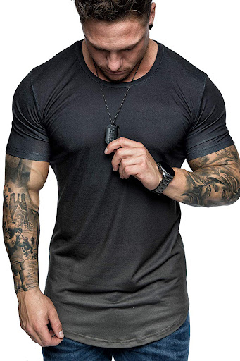Title 3, Gradient stitching mens T-shirt. Experience mo...