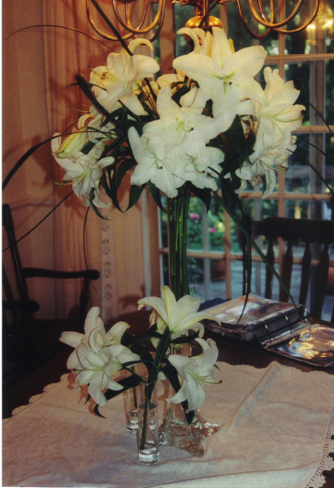 Fancy tall flower arrangements