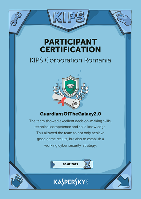 Certificación de participantes para Kaspersky Interactive Protection Simulation