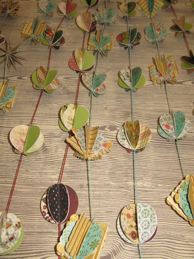 To grace a tree or entranceway—strands of ornaments by Laurie Cinotto of Lalalaurie.