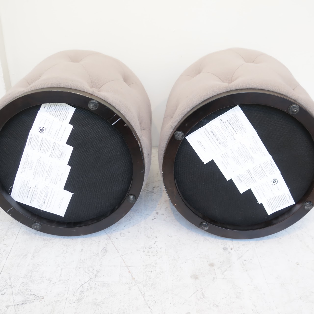 Tufted Foot Stool Pair