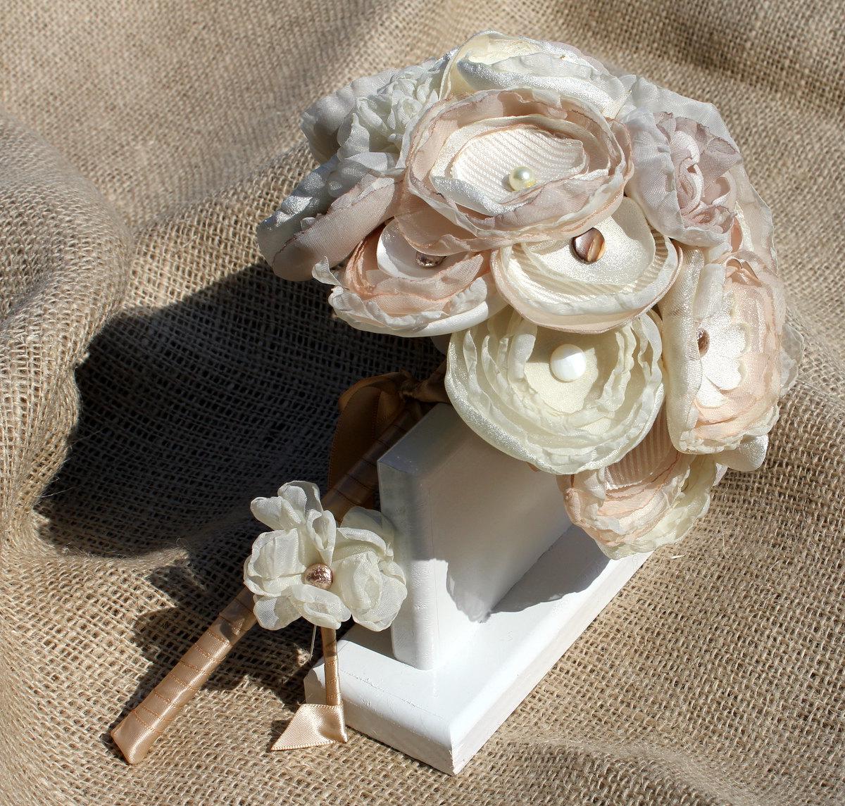 Wedding Flower Bouquet Satin