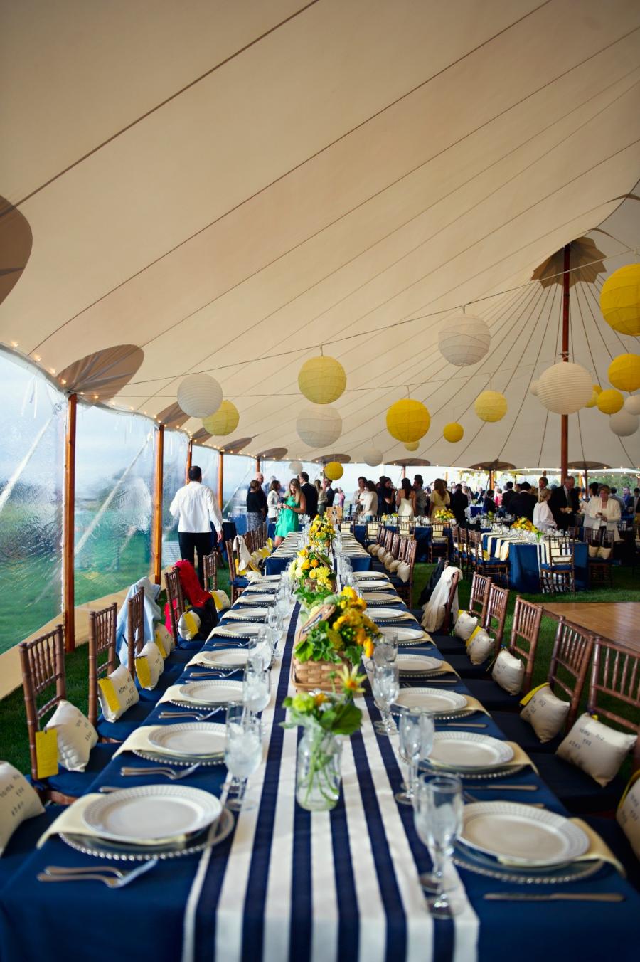 blue and yellow wedding