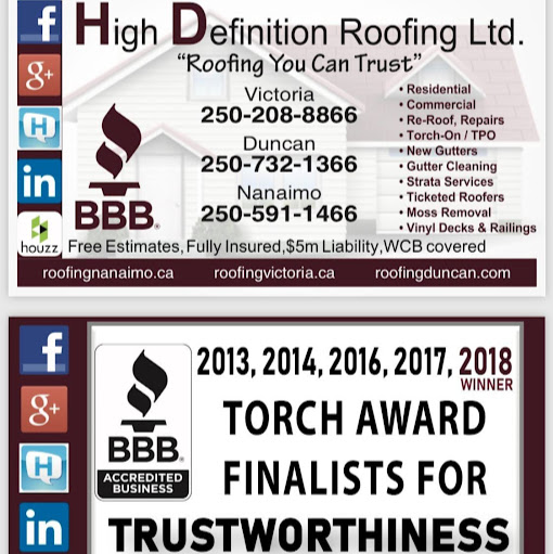 High Definition Roofing Ltd. Duncan logo