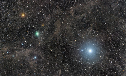 Estrela Polar e o cometa Lovejoy