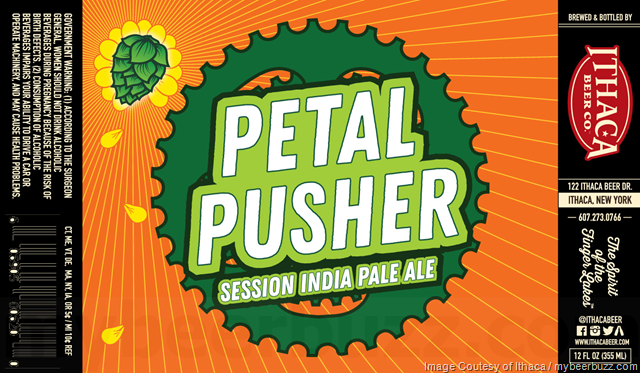 Ithaca Beer Adding Petal Pusher Session IPA Bottles