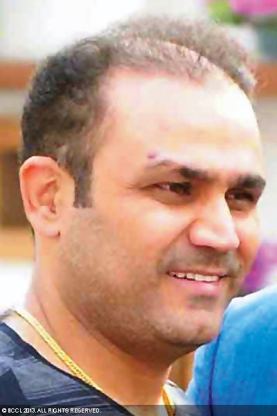 Virender Sehwag during a celebratory wedding brunch for newlyweds Riyaaz Amlani and Kiran, hosted by Shiv Karan Singh, Harmeet Bajaj and Sidharth Mathur at Shroom, New Delhi.