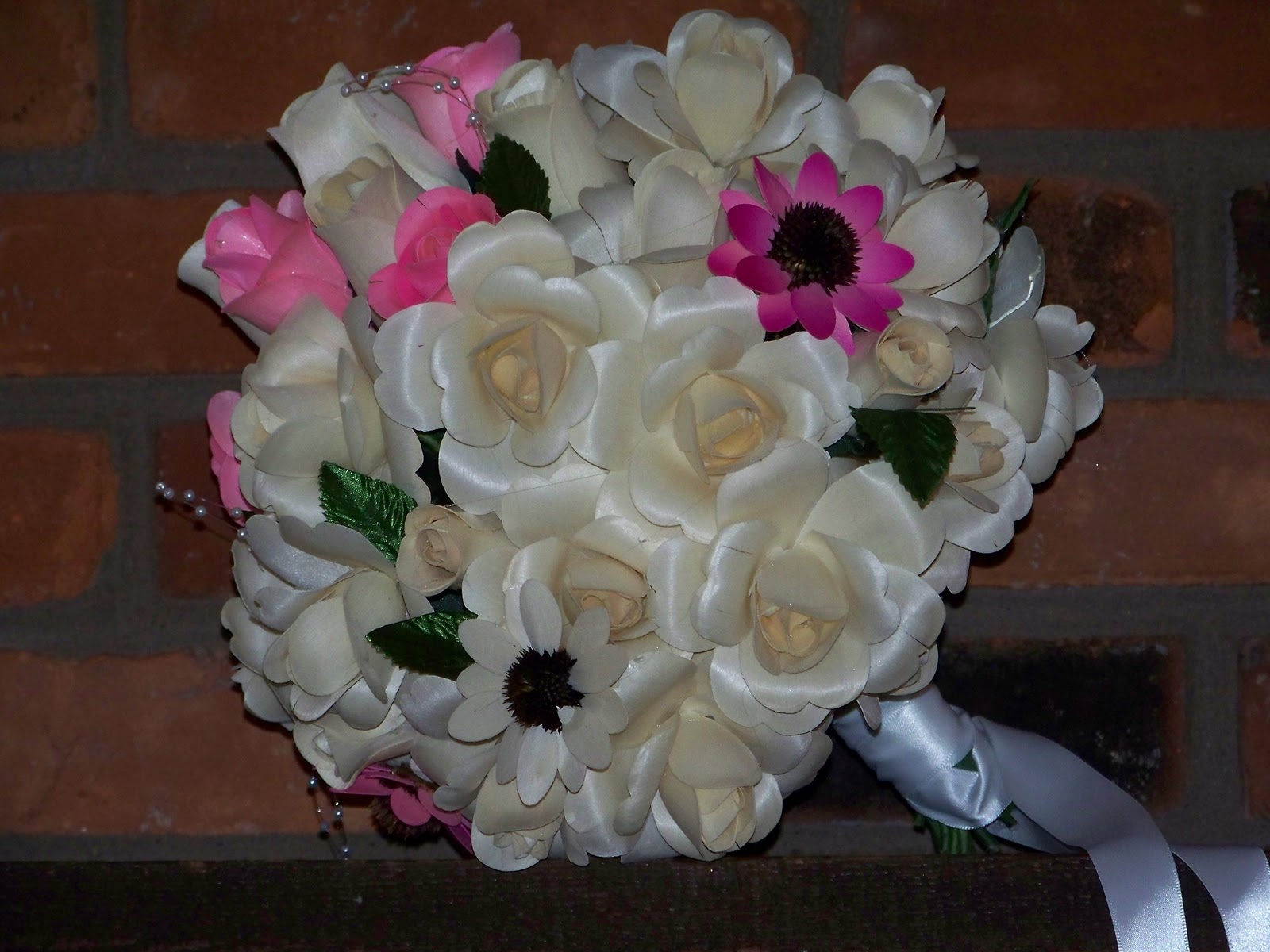 Fully open bridal bouquet,