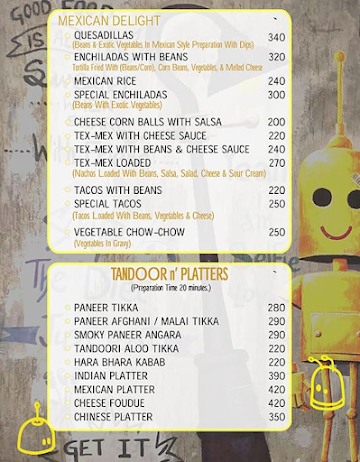 The Yellow House - The Robot Restaurant Shyam Nagar menu 