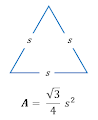 Area of equilateral triangle Area of equilateral triangle