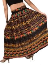 <br />Skirts N Scarves Women's Rayon Printed Full/Ankle Length Skirt