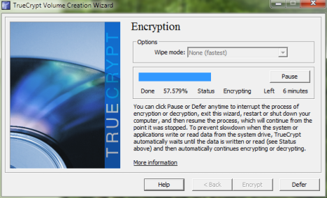 Мастер создания томов TrueCrypt