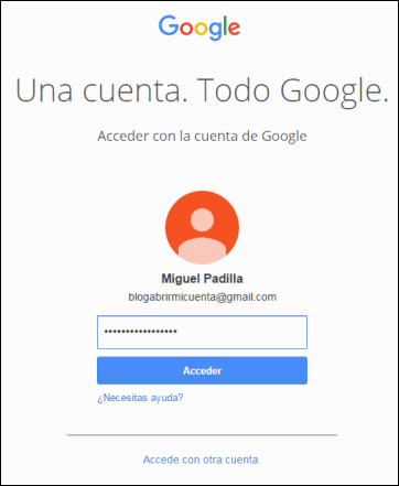 Abrir mi cuenta Google - Loguearse para iniciar sesión