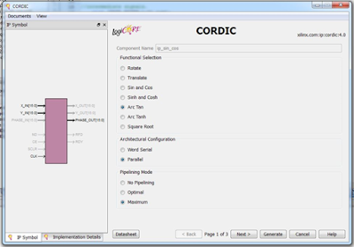 Xilinx CORDIC IP core