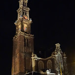 gorgeous Dutch clock tower in Amsterdam, Netherlands 