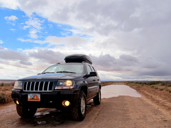 There were big puddles in the road that weren't there the previous day