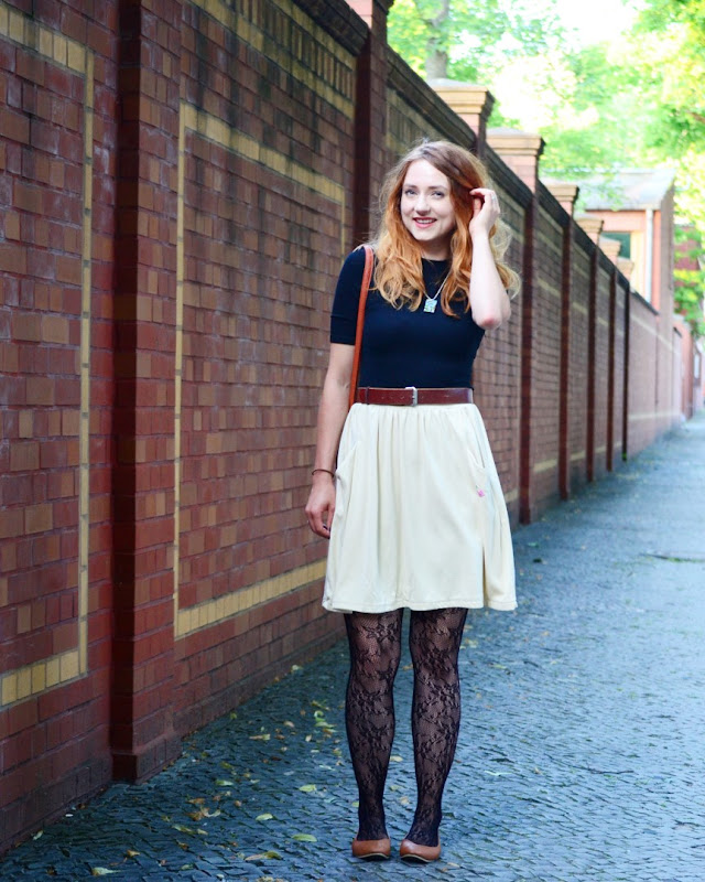 Lacey Tights and Turtleneck Shirt - Almost Stylish