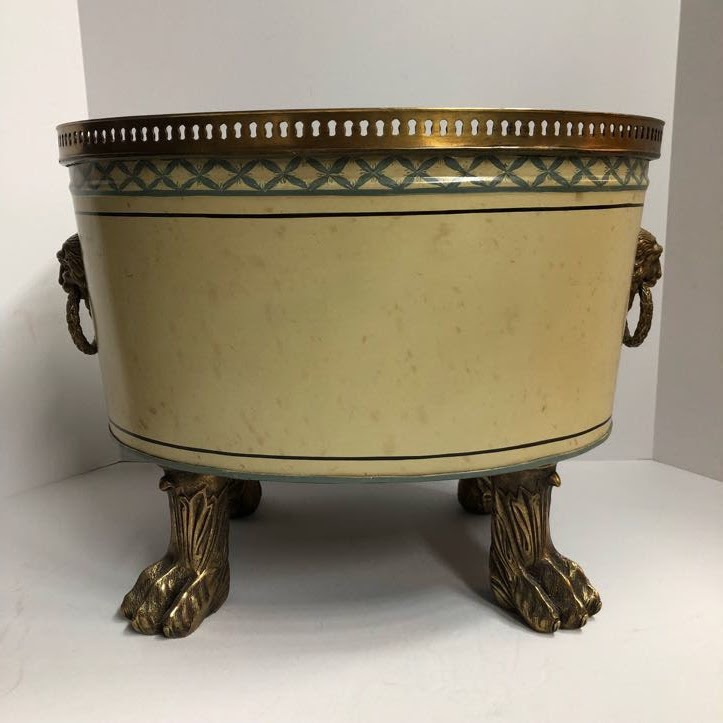 Painted Tin Planter