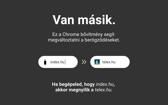 Van másik! chrome extension