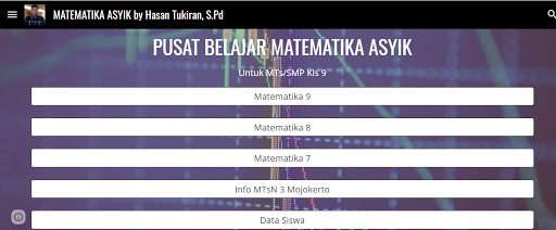 Pusat Pembelajaran Matematika Asyik (sites google)