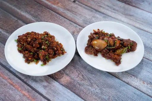 Paneer Manchurian (Half) + Chilly Potato (Half)