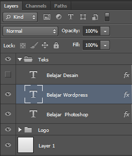 Munculkan layer Belajar WordPress