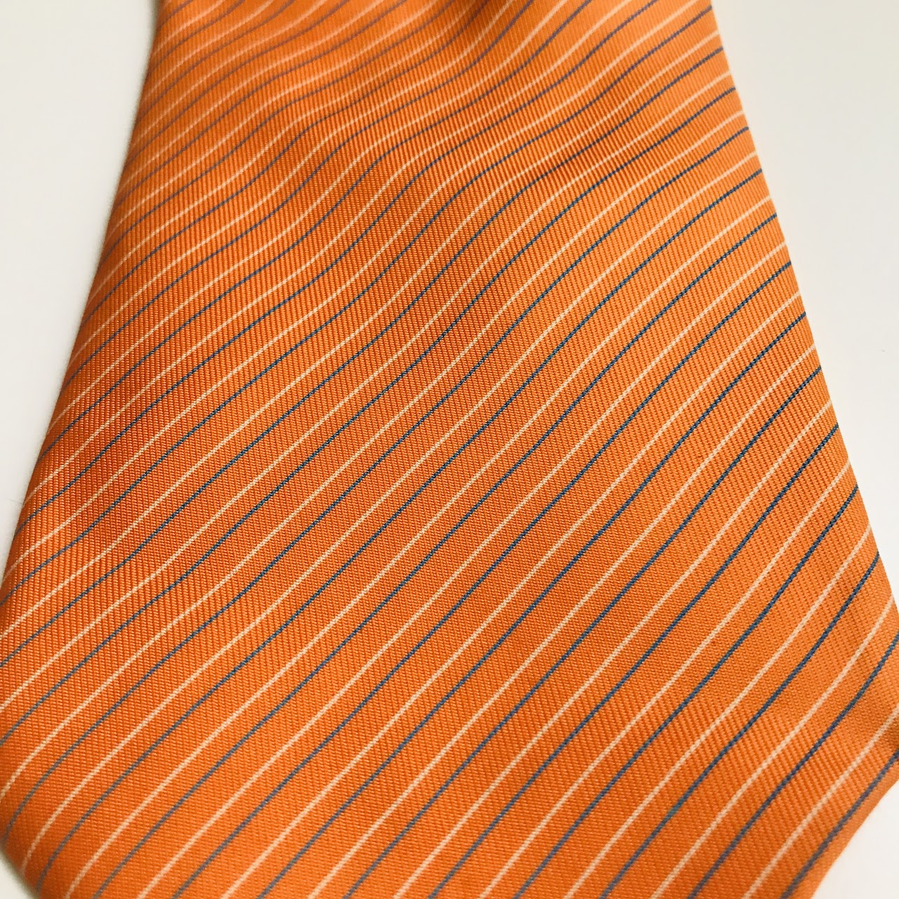 Hermes Orange Tie