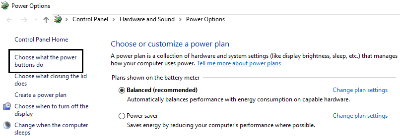 choisir ce que font les boutons d'alimentation usb non reconnu réparer