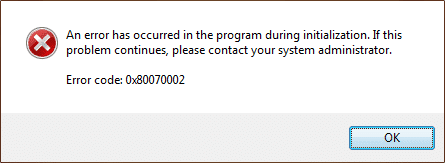 Solucione el error 0x80070002 al crear una nueva cuenta de correo electrónico