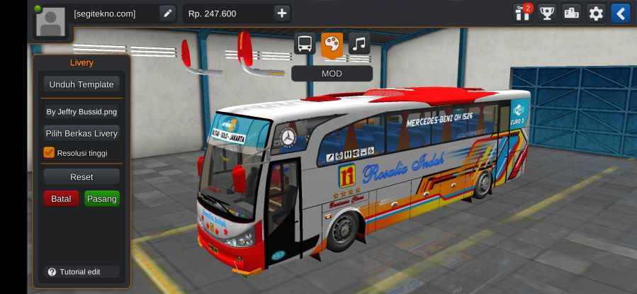 Download Mod Bussid Rosalia Indah Marcopolo