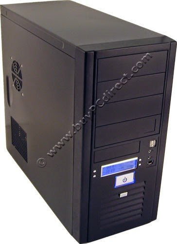  ATX Computer Case Prescott Ready w/ 80mm Fan and 500Watt Power Supply - Black