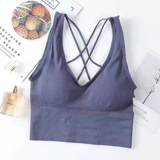Title 9, Cross Beauty Back Yoga Sports Bra Without Steel...