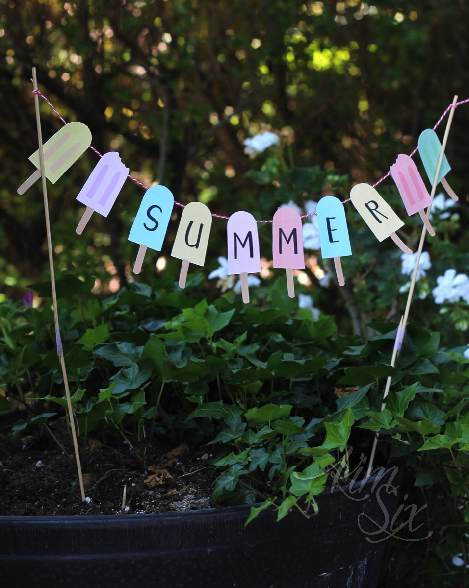 Printed popsicle banner