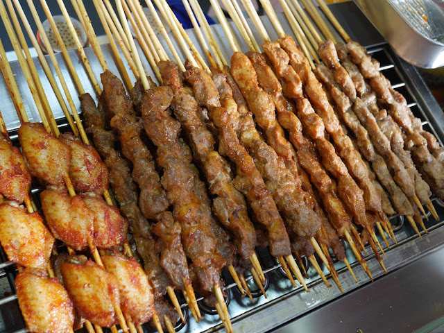 skewered barbecued meat in Zhongshan