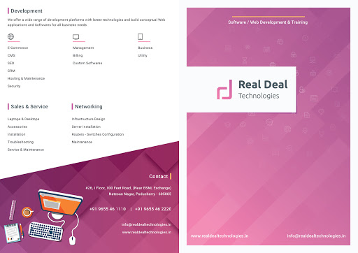 Real Deal Technologies, 26, I Floor, 100 Feet Road, Natesan Nagar, Near BSNL Exchange, Puducherry, 605005, India, Software_Training_Institute, state PY