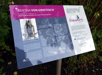 Gedenktafel Bertha von Groitzsch Gedenktafel Bertha von Groitzsch