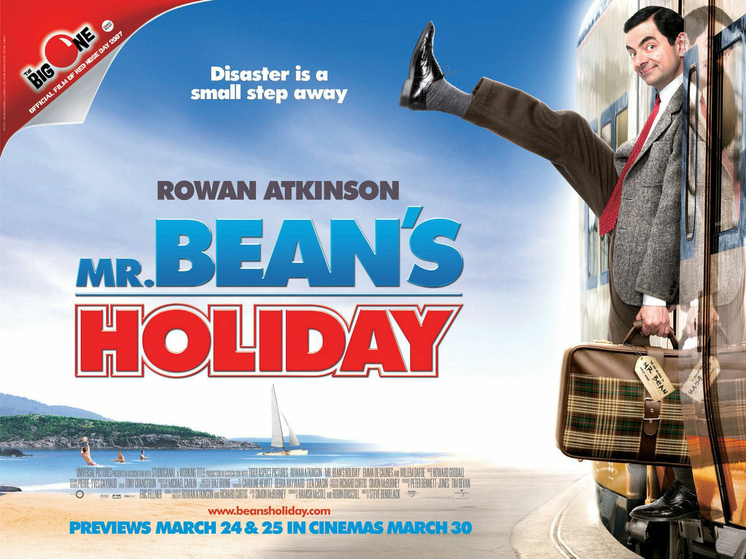 Stepping away. Мистер Бин на отдыхе / Mr. Bean's Holiday poster.