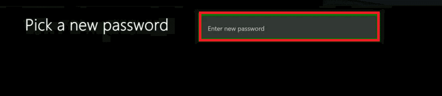 Scegli una nuova password