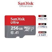 Thẻ Nhớ Microsdxc Sandisk 256Gb Ultra A1 Uhs - I Tốc Độ Upto 150Mb/S (Đỏ Xám)