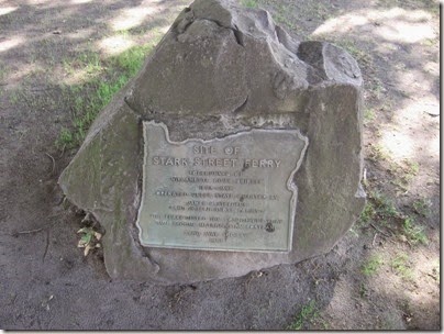 IMG_3554 Stark Street Ferry Marker in Tom McCall Waterfront Park in Portland, Oregon on September 10, 2008