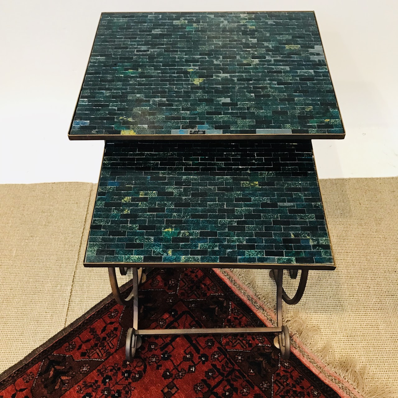 Mosaic Top Nesting Table Pair